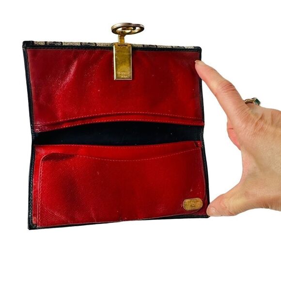 Gorgeous Gucci vintage Gg canvas and leather purse - Picture 12 of 15